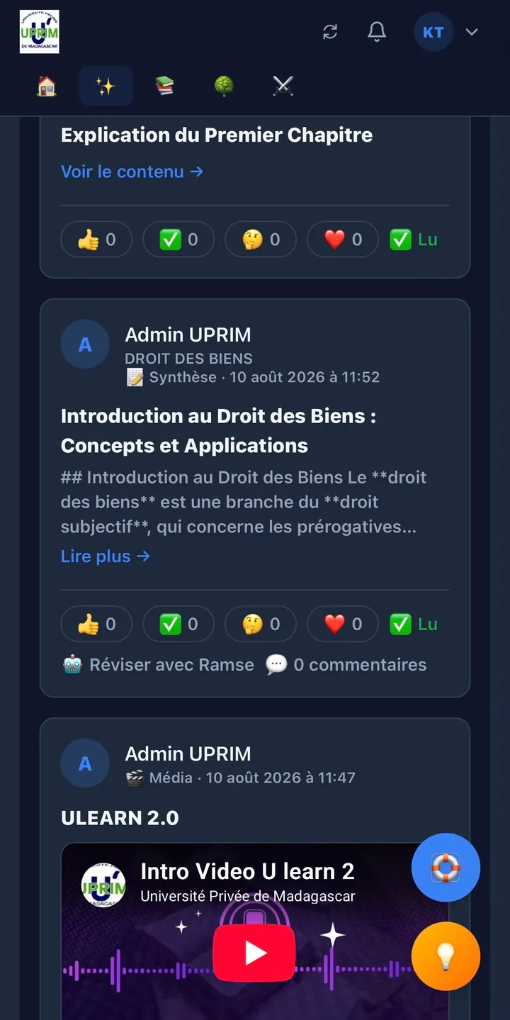 Le fil d’une classe dans Laa Classse